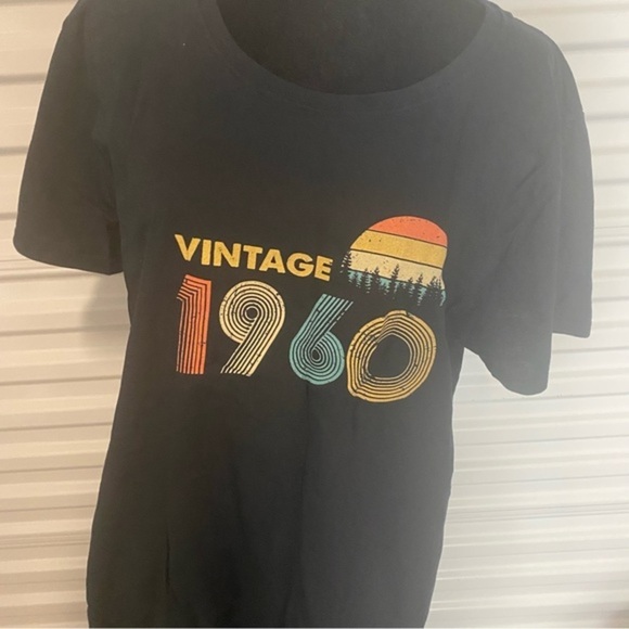 Vintage 1960 Fruit Of The Loom Women’s T-Shirt Black Size 3XL - Picture 3 of 7